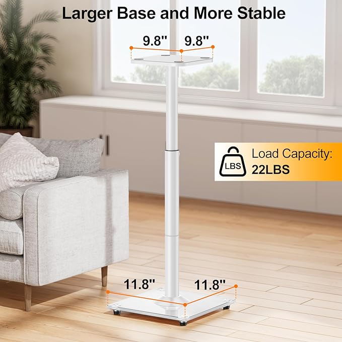ELIVED Universal Speaker Stands Height Adjustable 28"-37.4", Bookshelf Speaker - Image 5