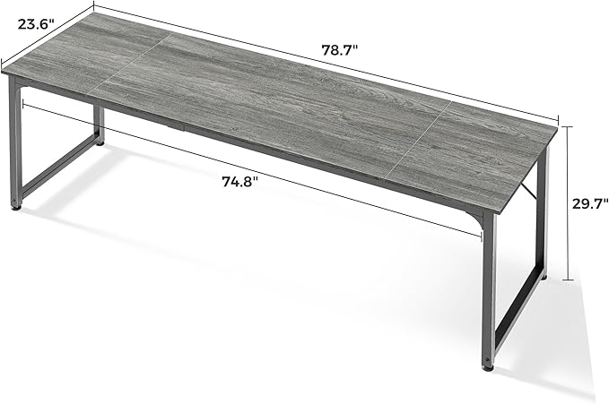 Huuger Computer Desk, 80 Inch Office Desk, Gaming Desk - Image 3