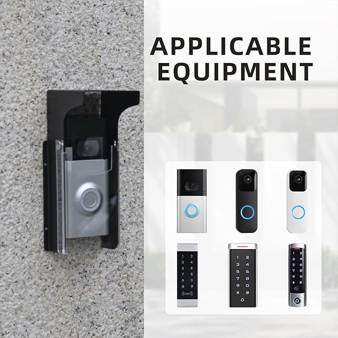 "Black Doorbell Rain Cover - Image 3