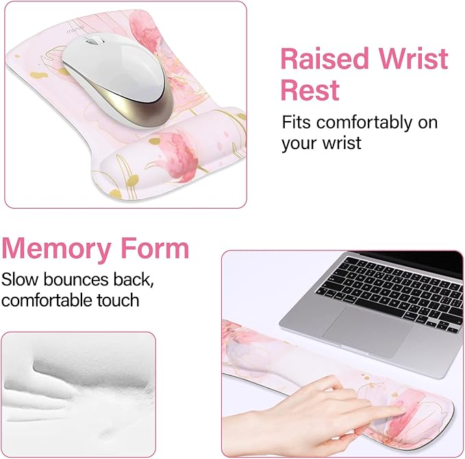 MOSISO Desk Mat Keyboard Mouse Pad Set, Large Gaming Mouse Pad&Keyboard Wrist - Image 4