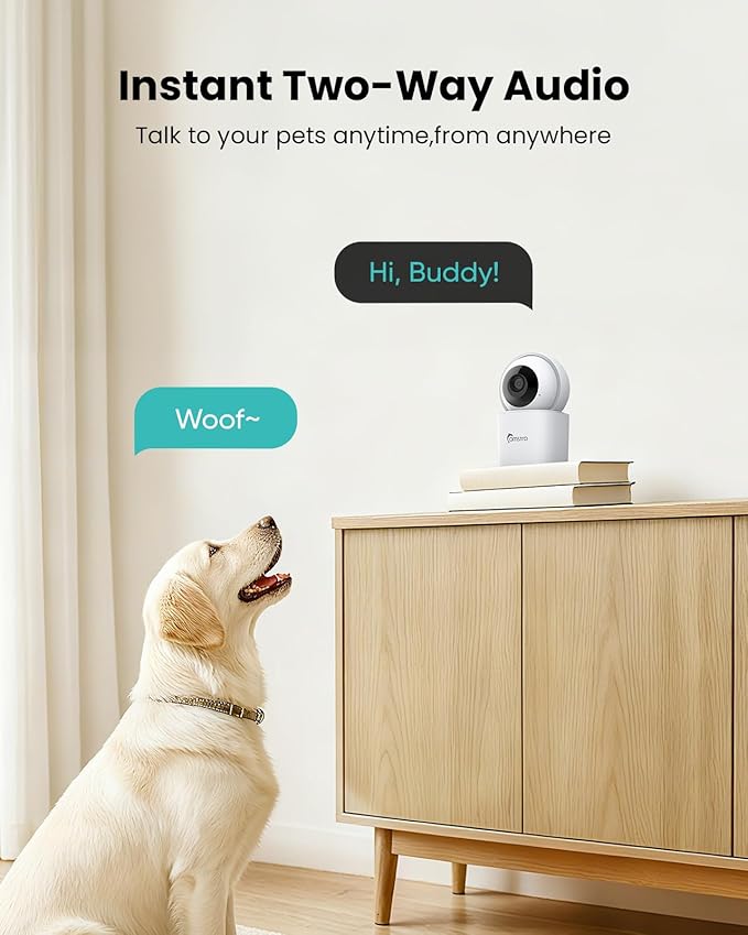 CAMSTRO 3K Indoor Security Camera, 360°PTZ Home Baby/Pet Monitor, Auto Tracking - Image 6
