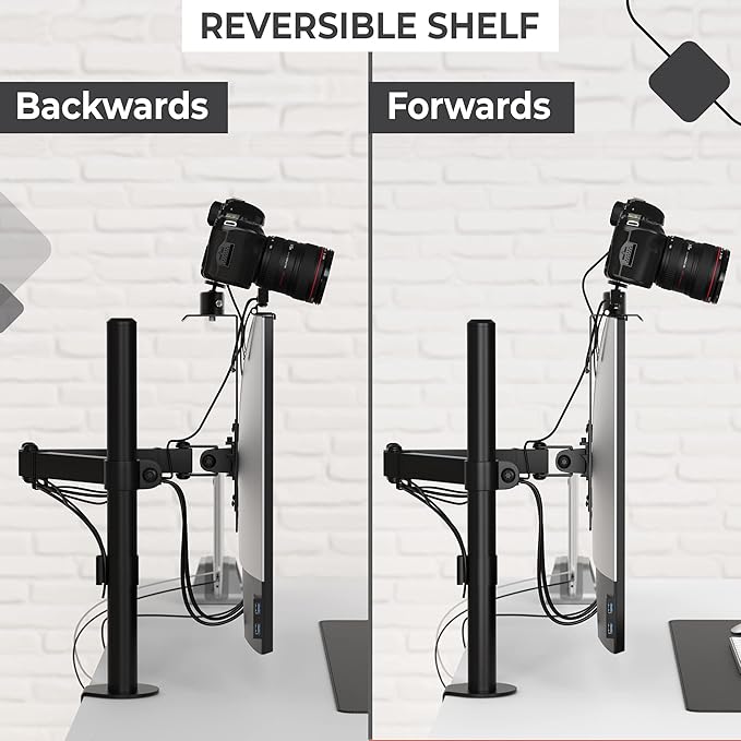 HumanCentric DSLR Monitor Mount Small, Desk Camera Mounting, Light Webcam - Image 7