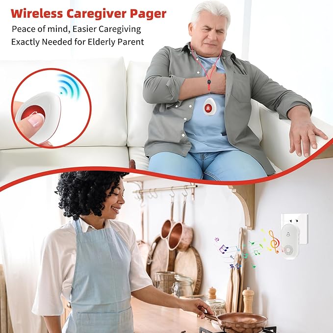 Wireless Caregiver Pager SOS Call Button - Image 2