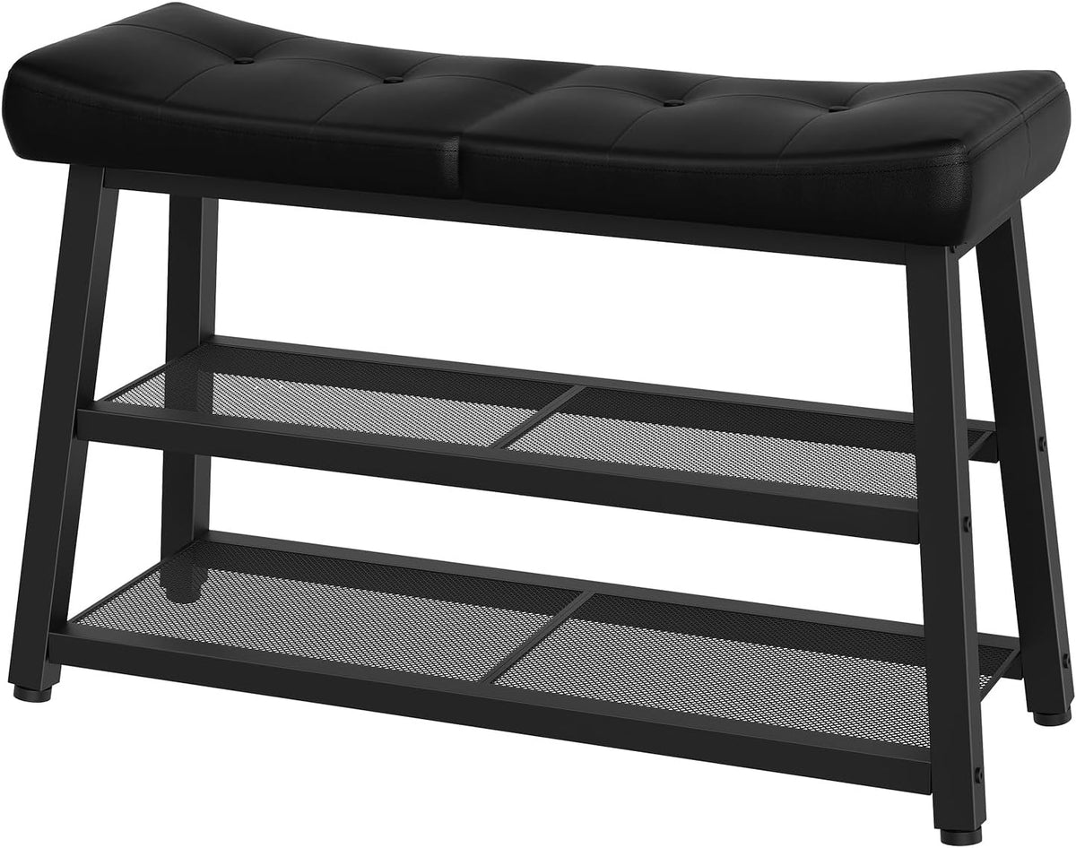 yatiney shoe bench, 3-tier shoe rack, entryway bench, main product view