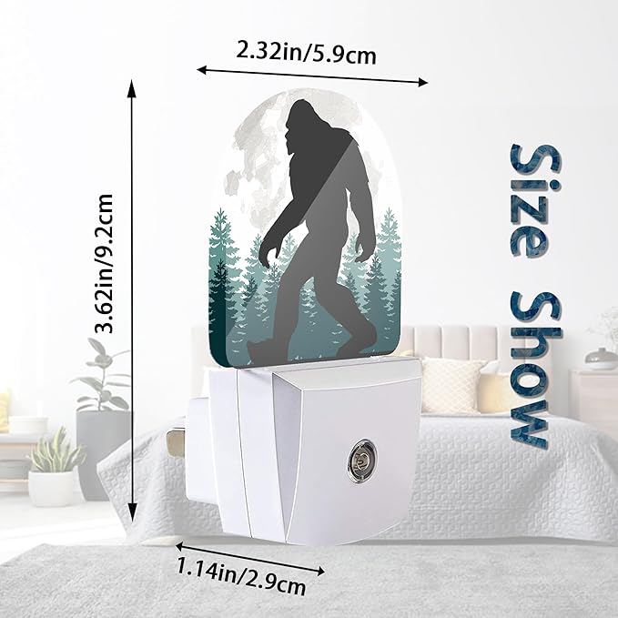 Axxitude Bigfoot Forest Moon Night Lights Plug into Wall - Image 3