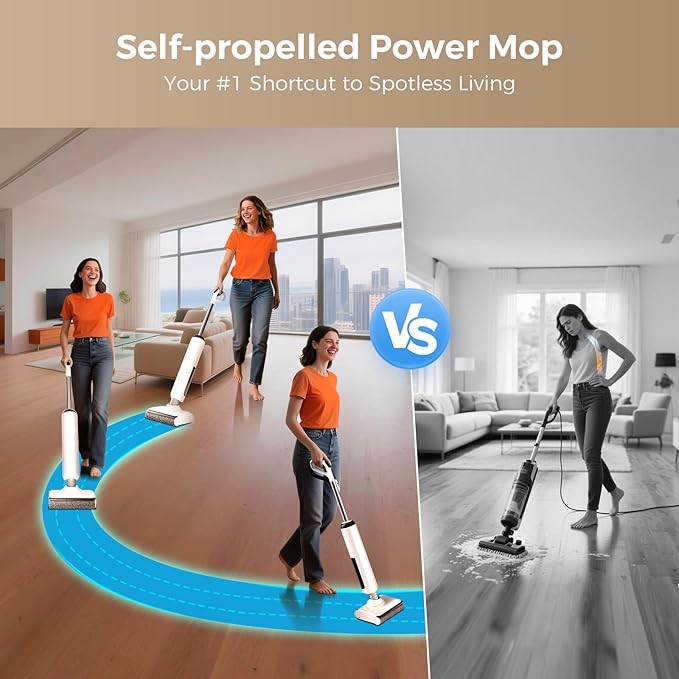 BROBIG Wet Dry Vacuum Cleaner, 180°Lie-Flat Vacuum Mop All in One - Image 7