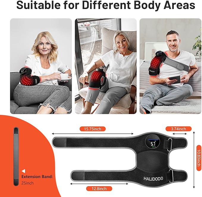 HALIDODO Red Light Therapy & Vibration Massage Knee Brace - Image 8