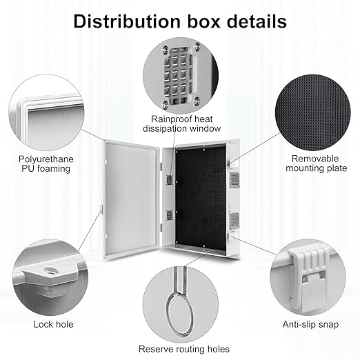 Namunanee Outdoor Electrical Junction Box, ABS Water Resistant Enclosure - Image 6