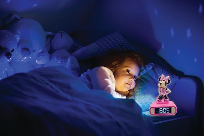 LEXiBOOK, Disney Minnie, Minnie Nightlight Alarm Clock, Sounds and Melodies - Image 6