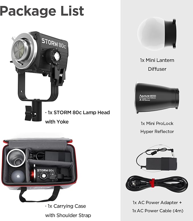 Aputure Storm 80c RGB LED Video Light - 80W Full-Color Point Source Fixture - Image 6