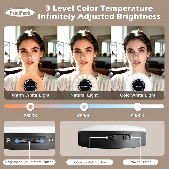 PrielPaek 3-in-1 Magnetic Beauty Selfie Light - Image 2