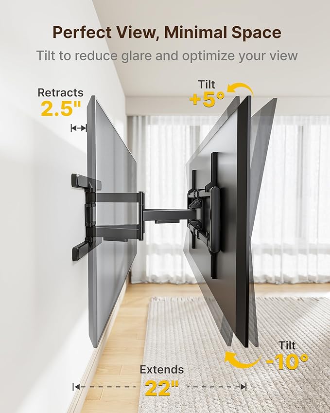 monTEK Full Motion TV Wall Mount - Image 6