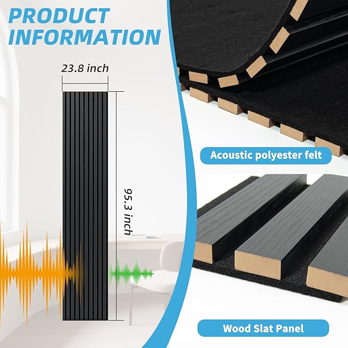Art3d 1-Pack Acoustic Wood Slat Wall Panel - Image 7