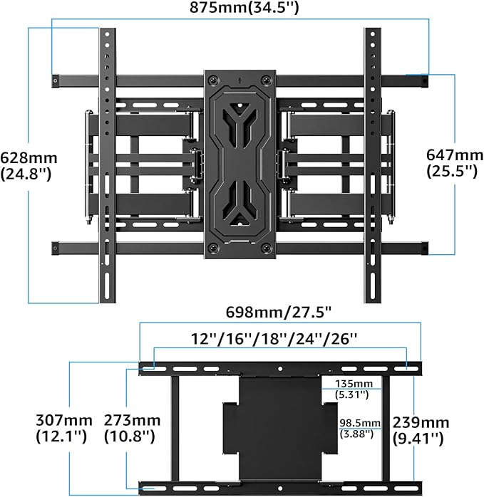 MOUNTUP Heavy Duty Full Motion TV Wall Mount - Image 9