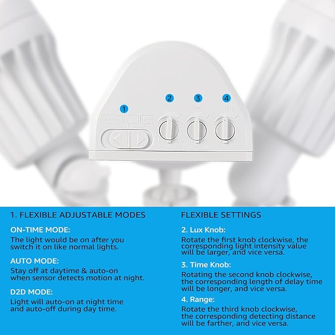 LEONLITE COB LED Security Light, Motion Sensor Outdoor Lights, Dusk to Dawn - Image 5