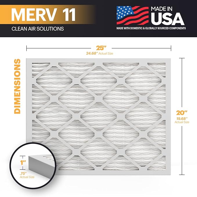 BNX 20x25x1 MERV 11 Air Filter 4 Pack - Image 2