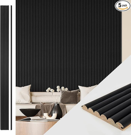 Art3d Fluted Wood Panel for Wall and Ceiling, Beaded Accent molding for Home by Art3d
