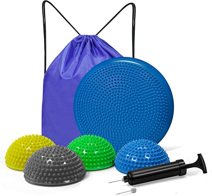 Wobble Cushion Set for Sensory Kids and Balance Training by Biguphate