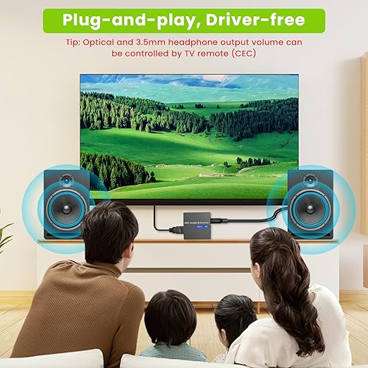 192KHz ARC Audio Extractor, HDMI ARC to Optical Converter, ARC to - Image 5