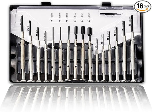 16 PCS Mini Precision Screwdriver Set by Auconda
