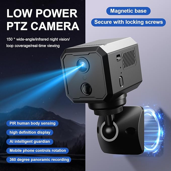 2K WiFi Indoor Camera with 64GB SD Card, Battery Powered Security Cam, 180-Day - Image 3