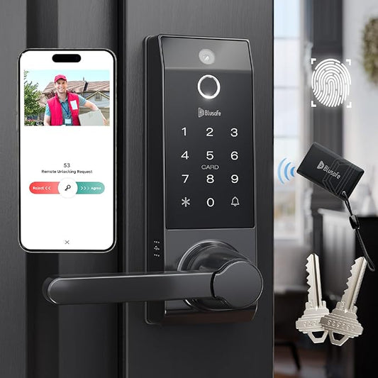 Smart Lock Ring Doorbell Fingerprint Deadbolt by Blusafe