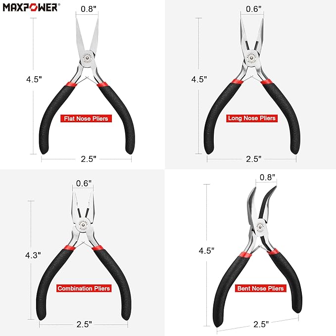 MAXPOWER Mini Jewelry Pliers Set - Image 3