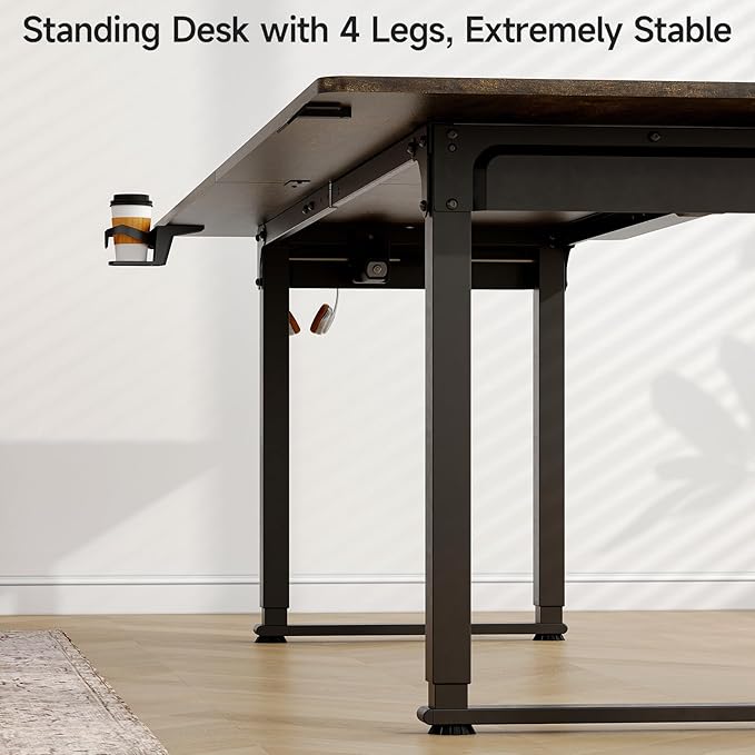 ONBRILL Standing Desk, 71x32 Inches Rectangle Stand Up Desk - Image 7