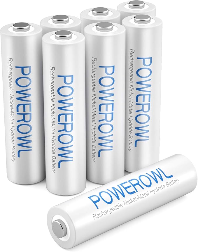 POWEROWL AAA Rechargeable Batteries, Rechargeable AAA Batteries 1000mAh High by POWEROWL