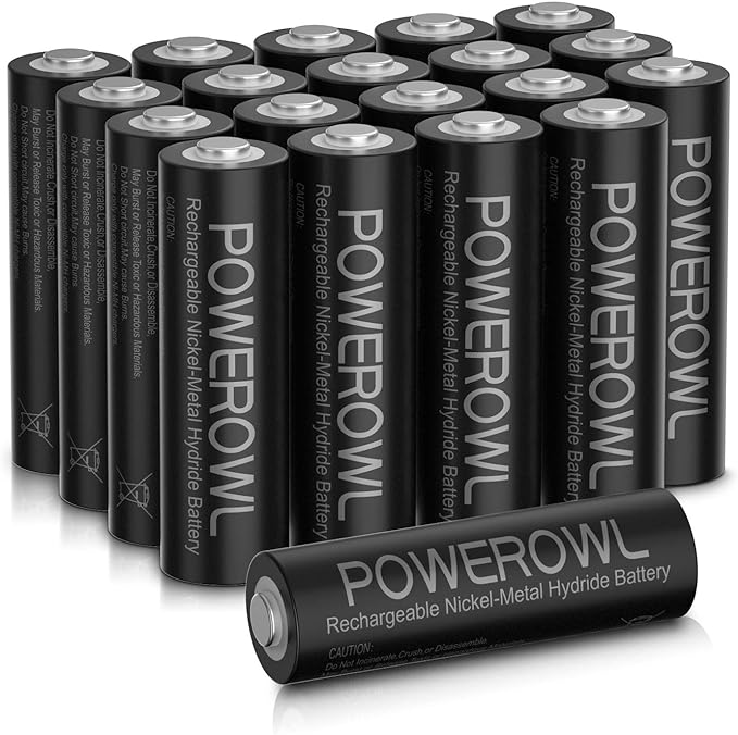 POWEROWL Rechargeable AA Batteries, 2800mAh High Capacity Double A Batteries by POWEROWL