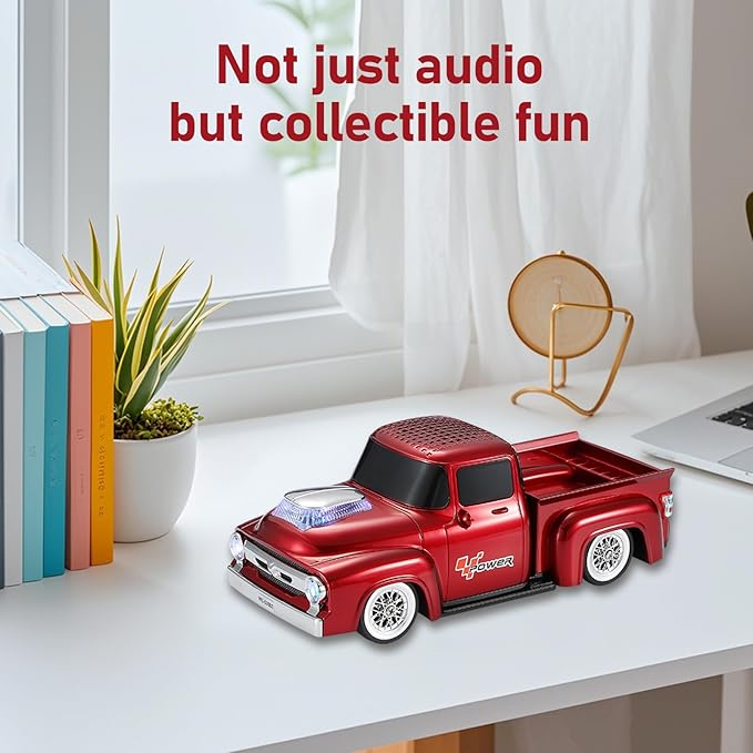 WSTER WS-538 Retro Pickup Truck Bluetooth Replica Speaker – Portable Wireless - Image 6