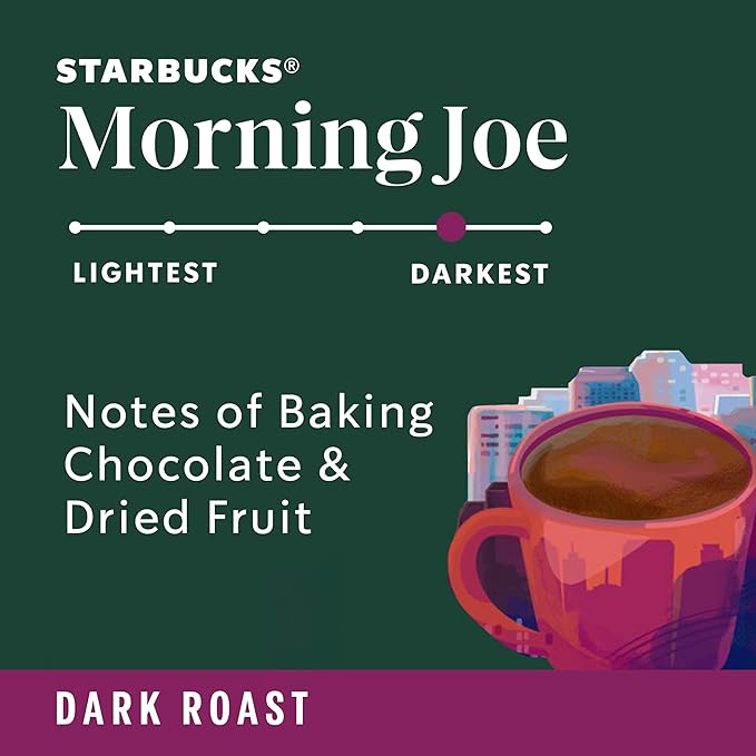 Starbucks Ground Coffee, Dark Roast Hot or Iced Coffee, Morning Joe, Six 12 oz - Image 5