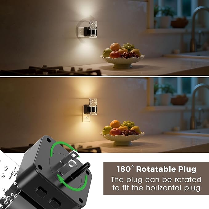 L LOHAS LED Night Lights Plug into Wall 2 Pack, Dimmable Night Light - Image 6