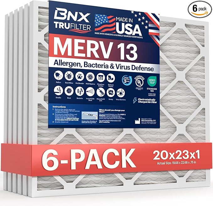 BNX TruFilter 20x23x1 Air Filter MERV 13 by BNX