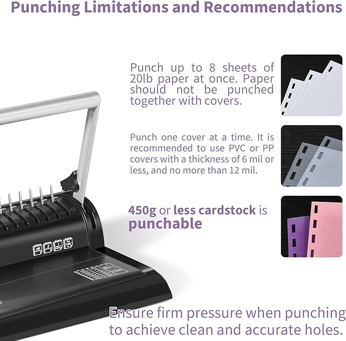 Binditek Binding Machine, 145 Sheets, Comb Binder Machines - Image 3