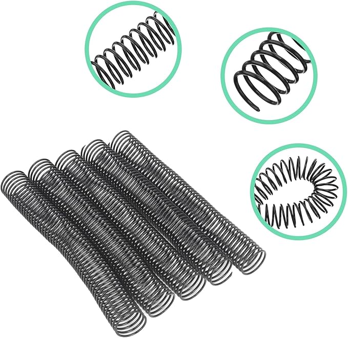 18 Pcs Plastic Spiral Binding Coil, 4:1 Pitch, 38mm Diameter, - Image 5