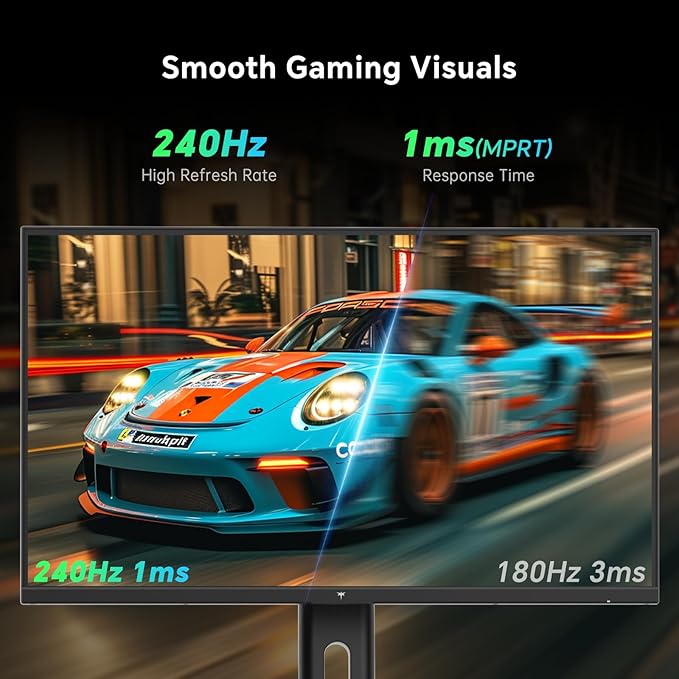 KTC 27 Inch Gaming Monitor 240Hz, FHD 1080p Fast IPS Computer Monitor - Image 2