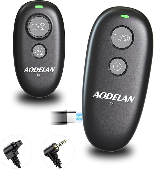 Upgraded Rechargeable Wireless Camera Remote Control Shutter Release by AODELAN