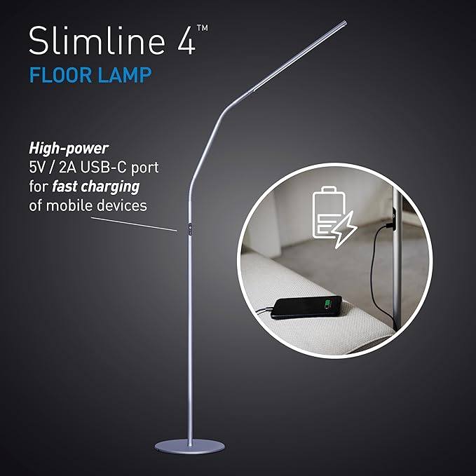 Daylight Slimline 4 LED Floor Lamp - Image 2
