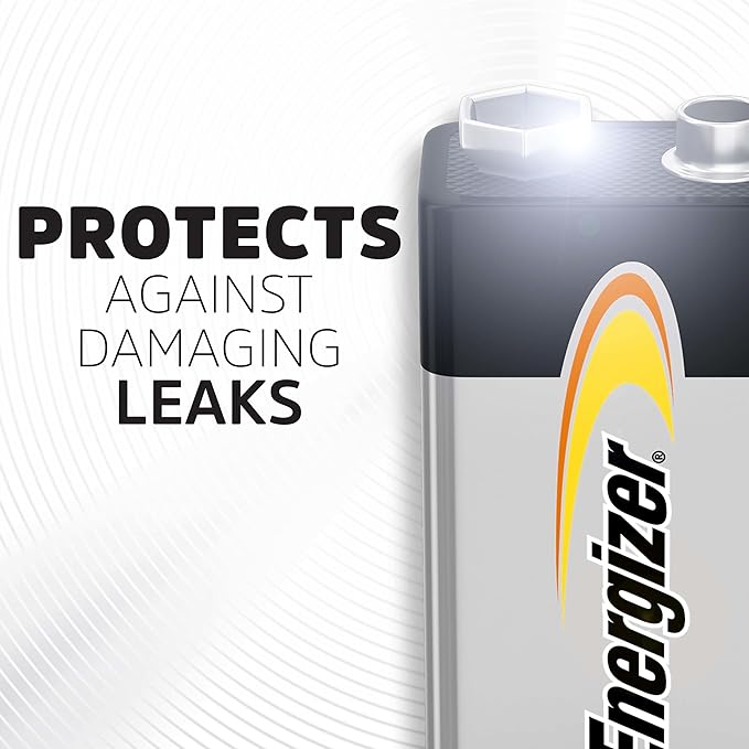 Energizer Alkaline Power 9 Volt Batteries, Long-Lasting Alkaline 9V Batteries - Image 2
