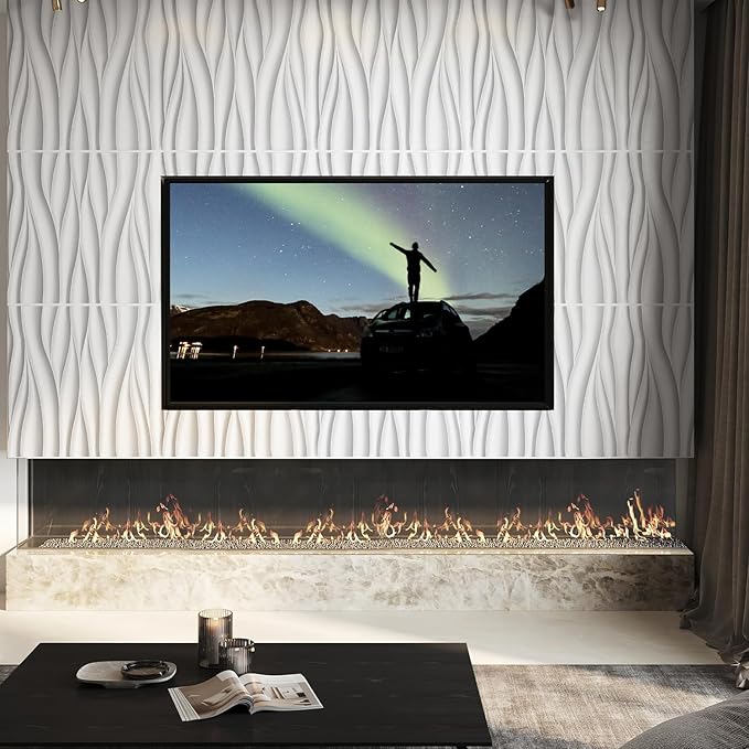 STICKGOO Wave Wall Panels for Interior Wall Decor, Paintable 3D Wall Decor - Image 2