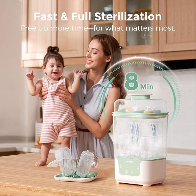 Momcozy Bottle Sterilizer and Dryer, Modular Nesting Space Saving Design - Image 2