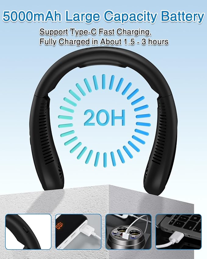 GAITIR Neck Air Conditioner, Portable Neck Fan - Image 7