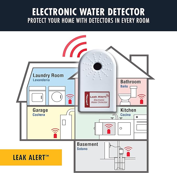 Zircon Leak Alert Water Leak Detector & Flood Sensor Alarm/Water Leak Sensor - Image 3