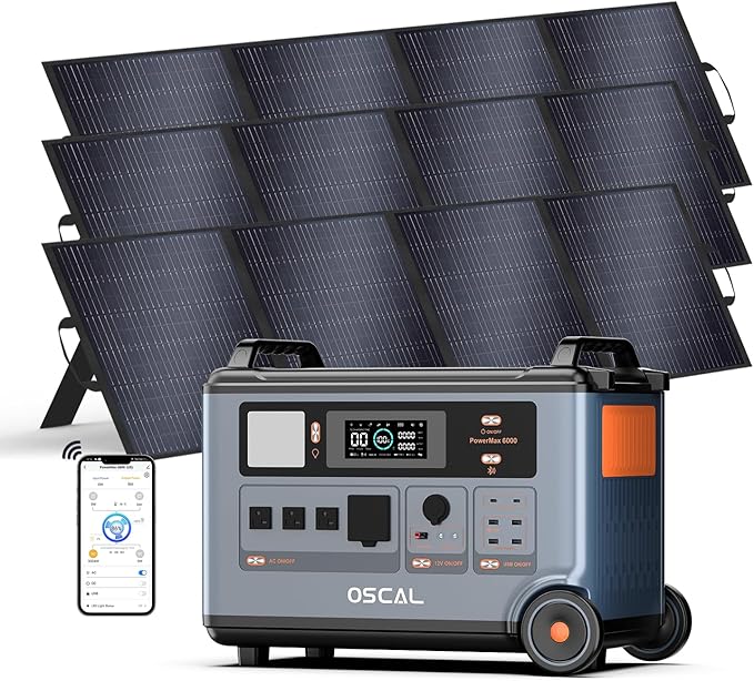 OSCAL PowerMax 6000 Solar Generator by OSCAL