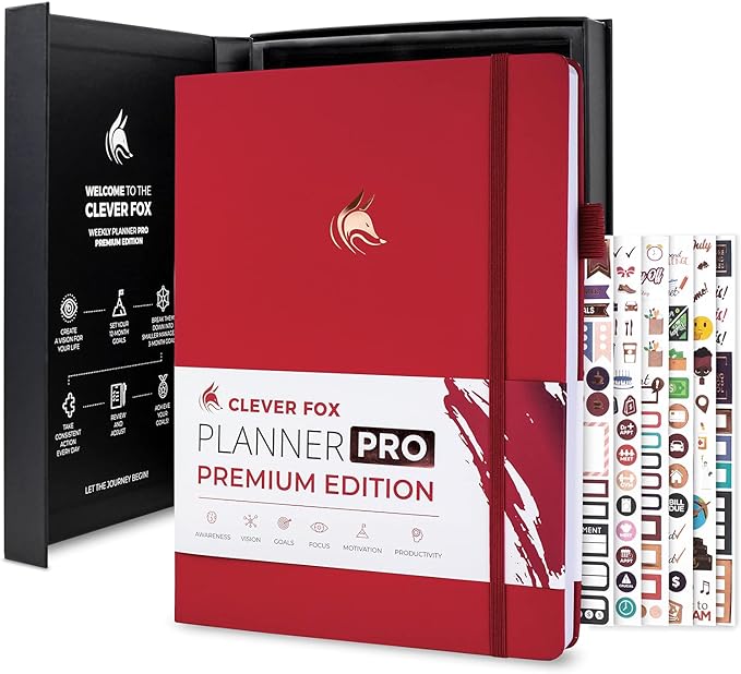 Clever Fox Planner Pro Premium – Luxurious Weekly & Monthly Planner by CleverFox