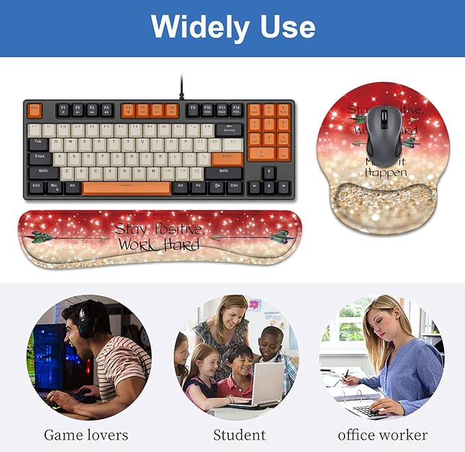 Keyboard Wrist Rest + Mouse Pad Wrist Support Set - Image 7
