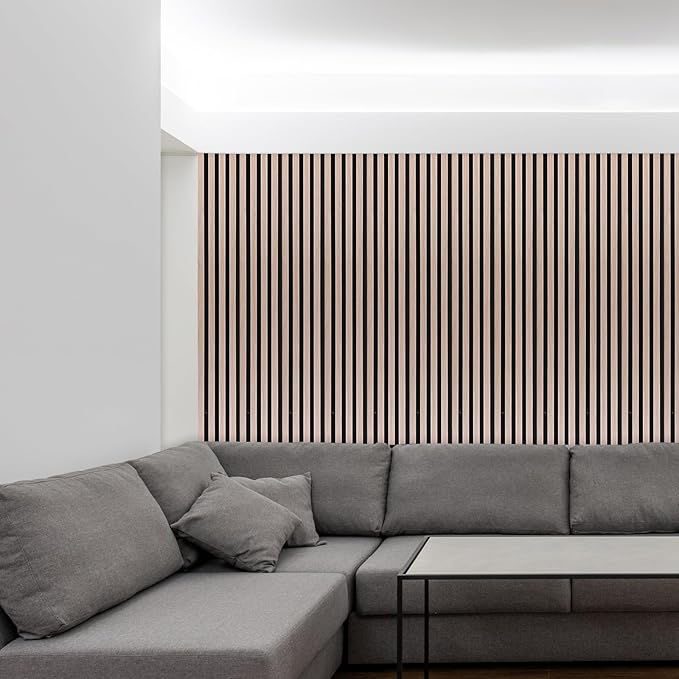 NeatiEase Wood Wall Panels, 9 Feet Acoustic Slat Wall Panels - Image 5