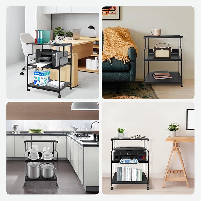 GCCSJ Large Printer Stand，3 Tier Printer Cart - Image 7