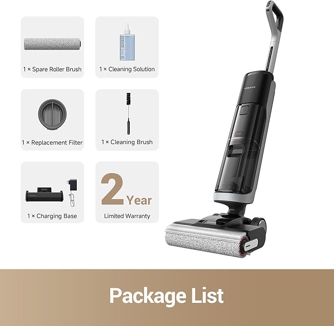 DREAME H14 Pro Wet Dry Vacuum Cleaner, 180° Lie-Flat Vacuum Mop, 140°F Washing - Image 9
